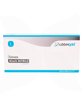 Luvas Nitrilo Preto s/Pó (Emb: 100 uni)